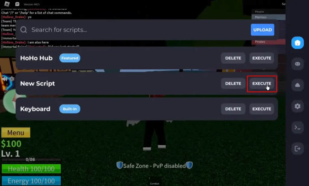 Delta Script Executor